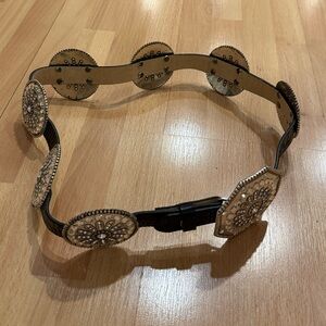 Elegant Black and silver Embellished Belt